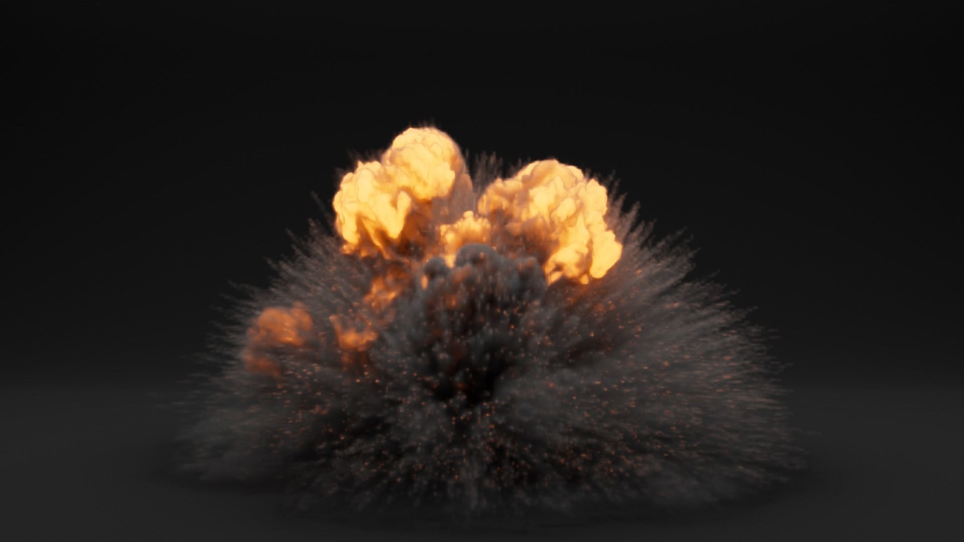 Super Realistic Explosion 2 - vdb animated 3D model_3