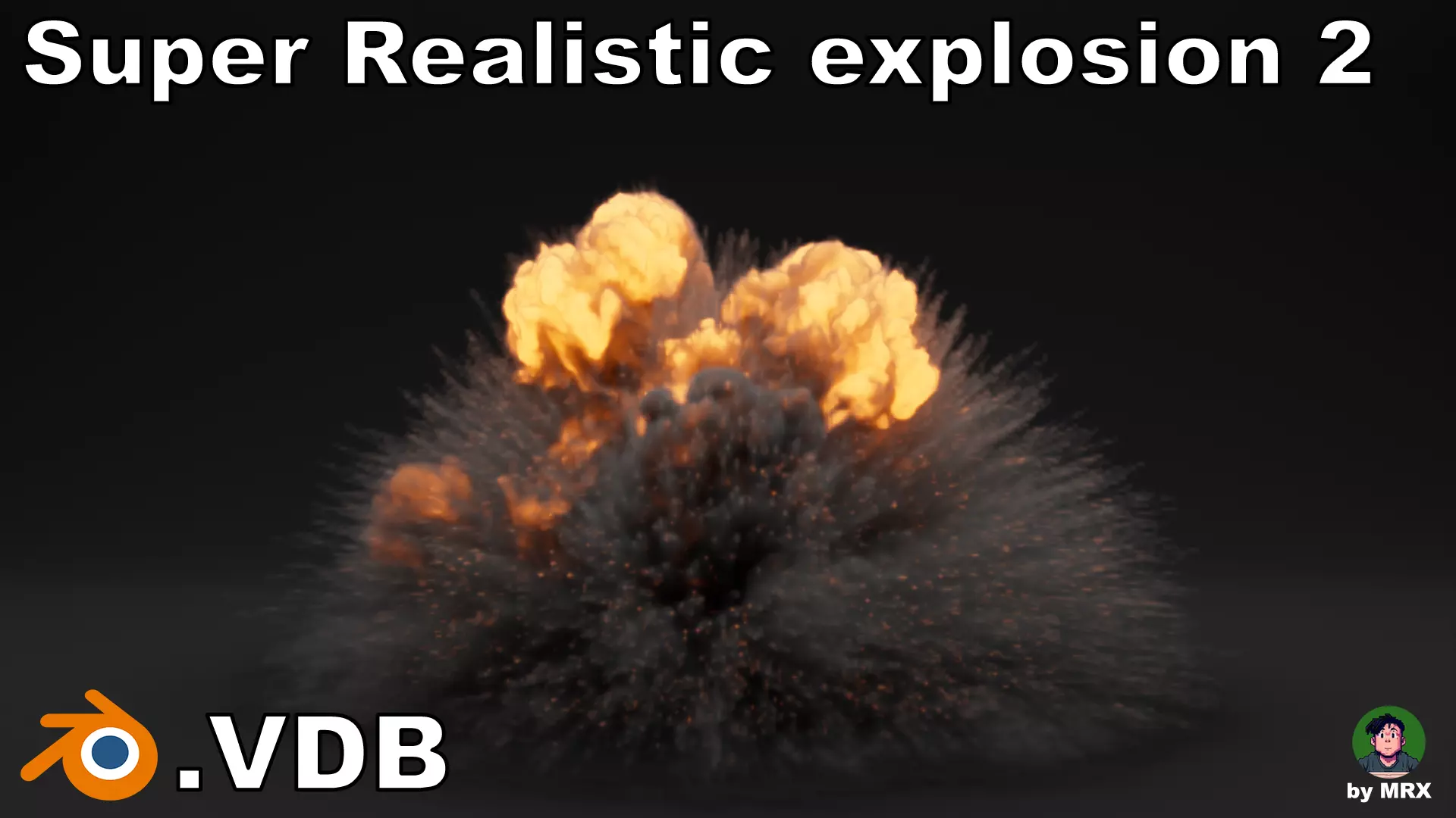 Super Realistic Explosion 2 - vdb animated 3D model_0