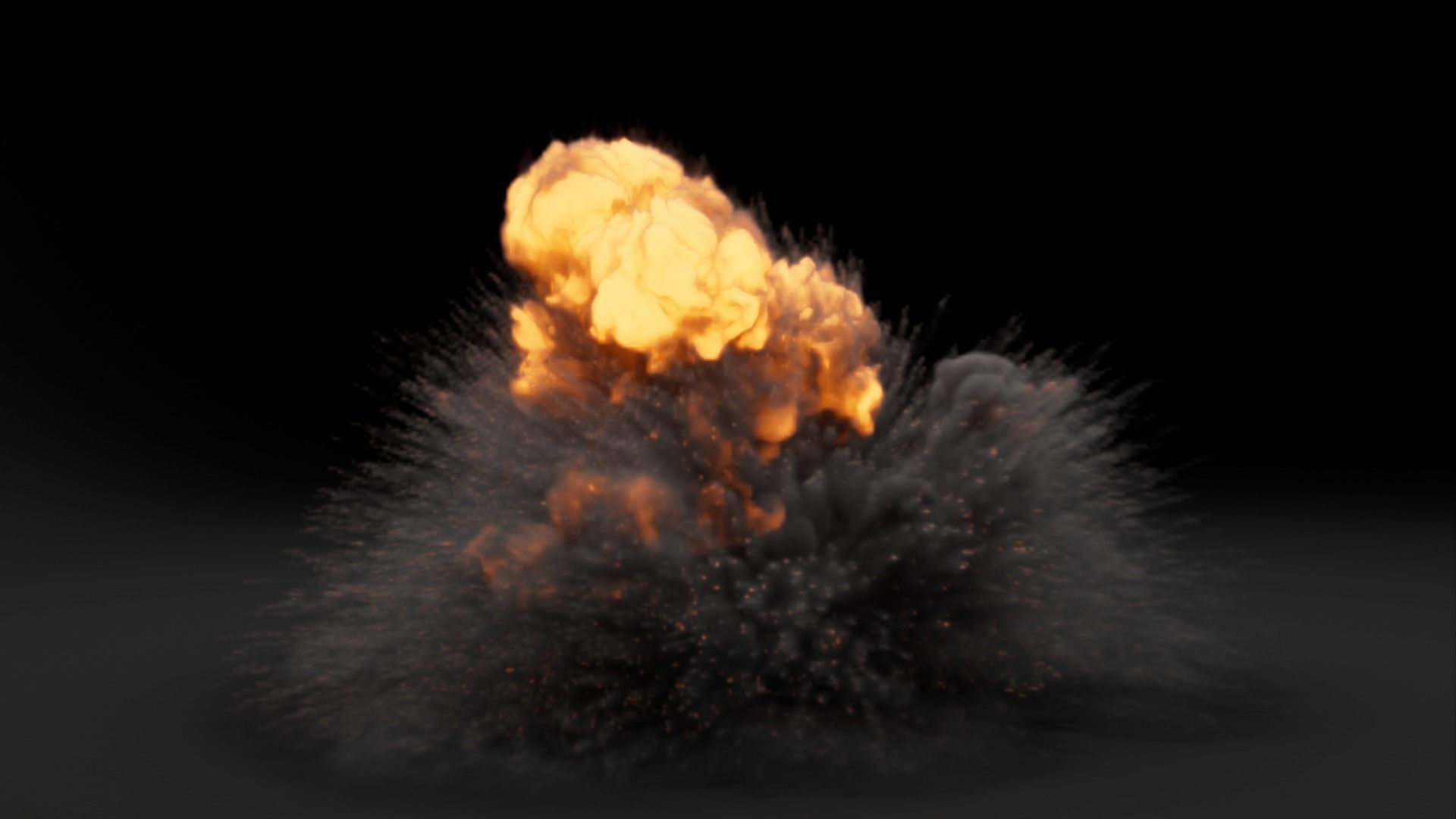 Super Realistic Explosion 2 - vdb animated 3D model_5