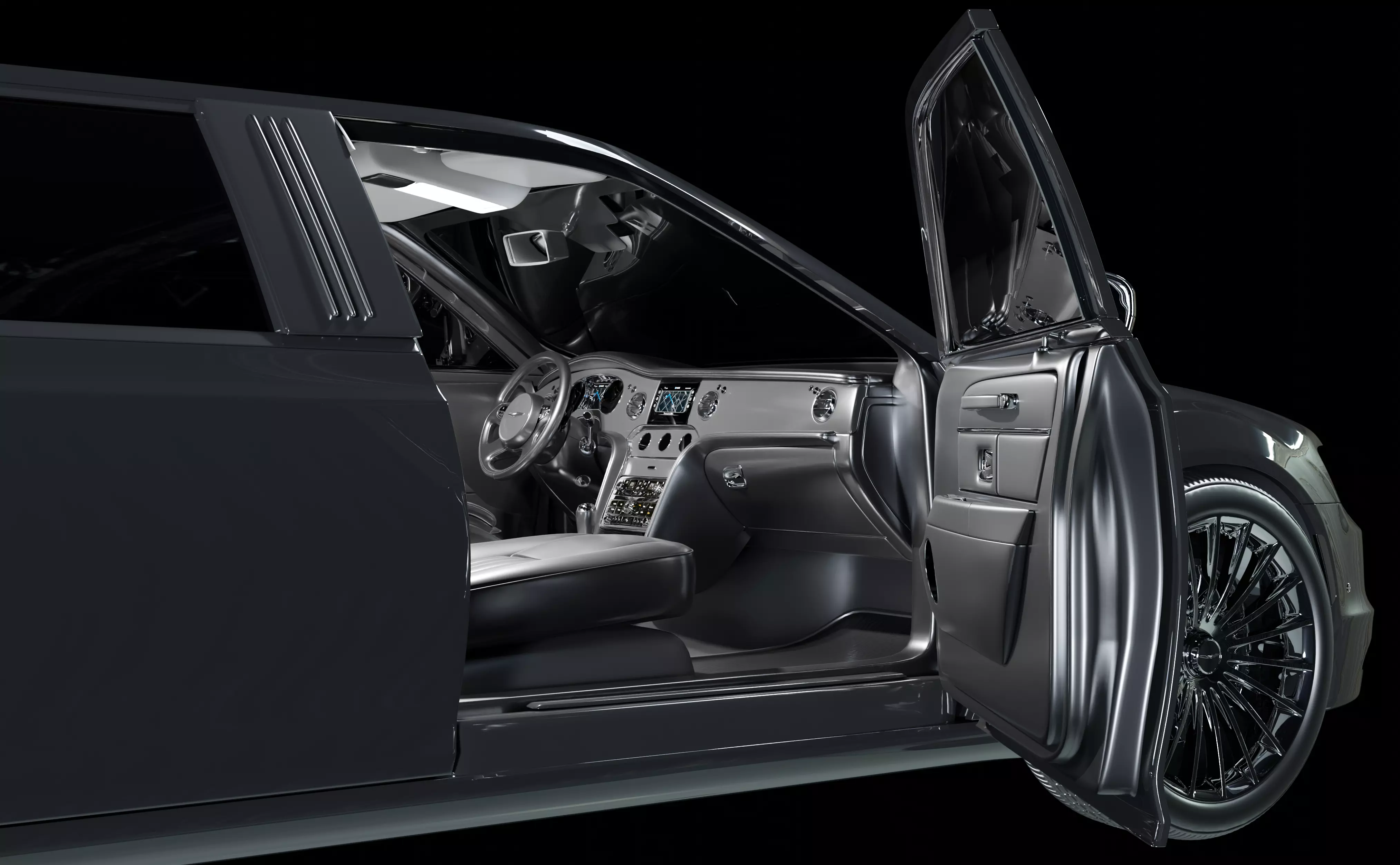 Limousine Luxury Car 3D model