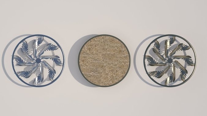 Bird feather table Euclidean Free 3D model