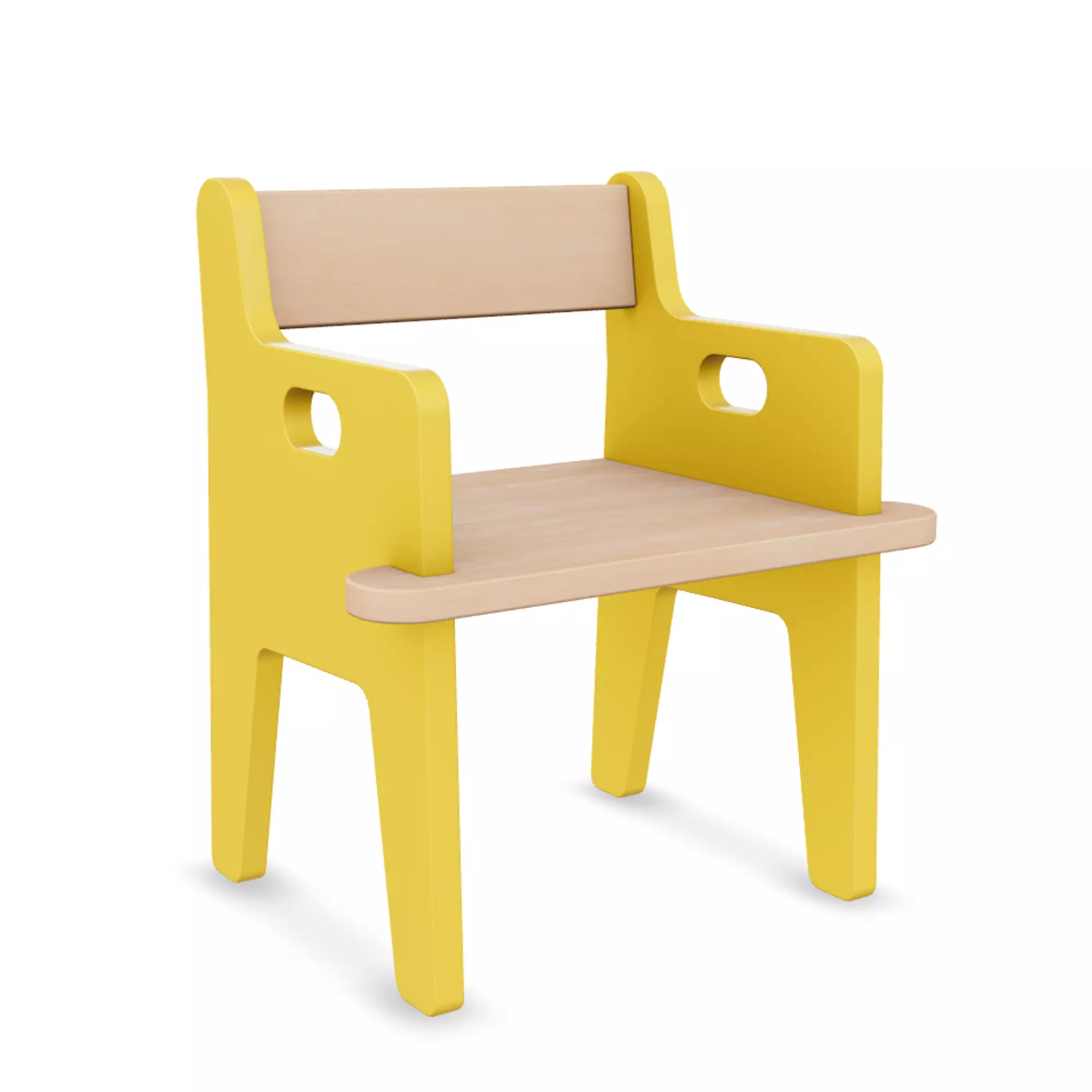 Chair 1 Low-poly 3D model_0