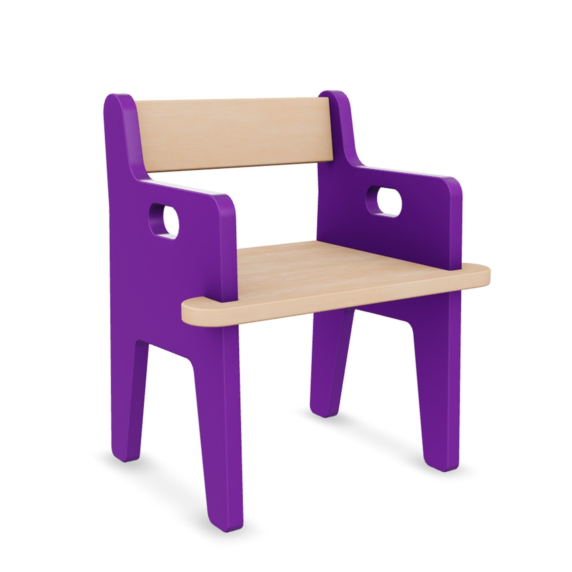 Chair 1 Low-poly 3D model_4