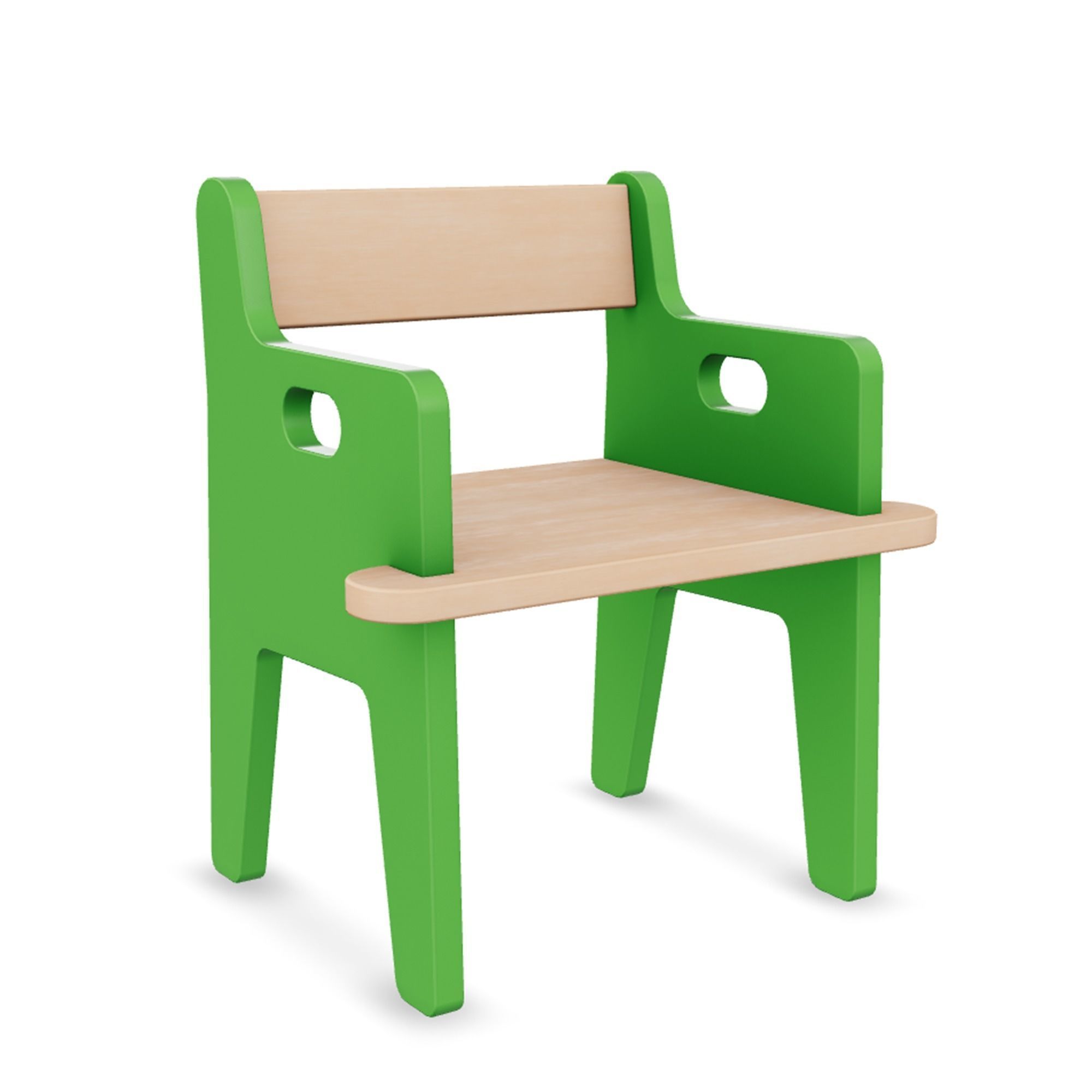 Chair 1 Low-poly 3D model_2
