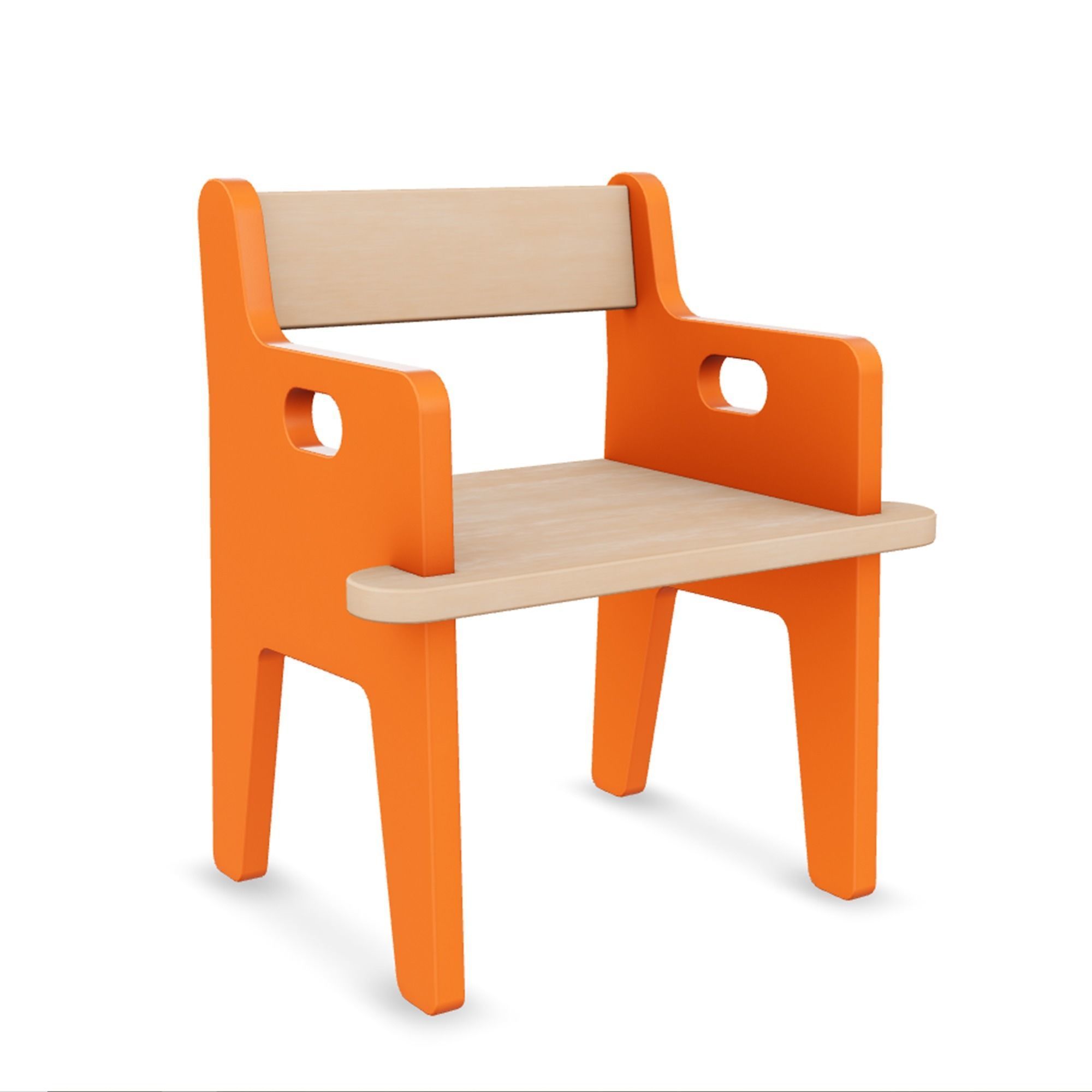 Chair 1 Low-poly 3D model_3