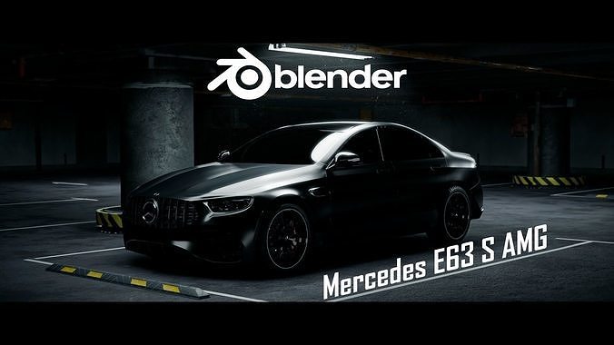 Mercedes E63 S AMG Low-poly 3D model