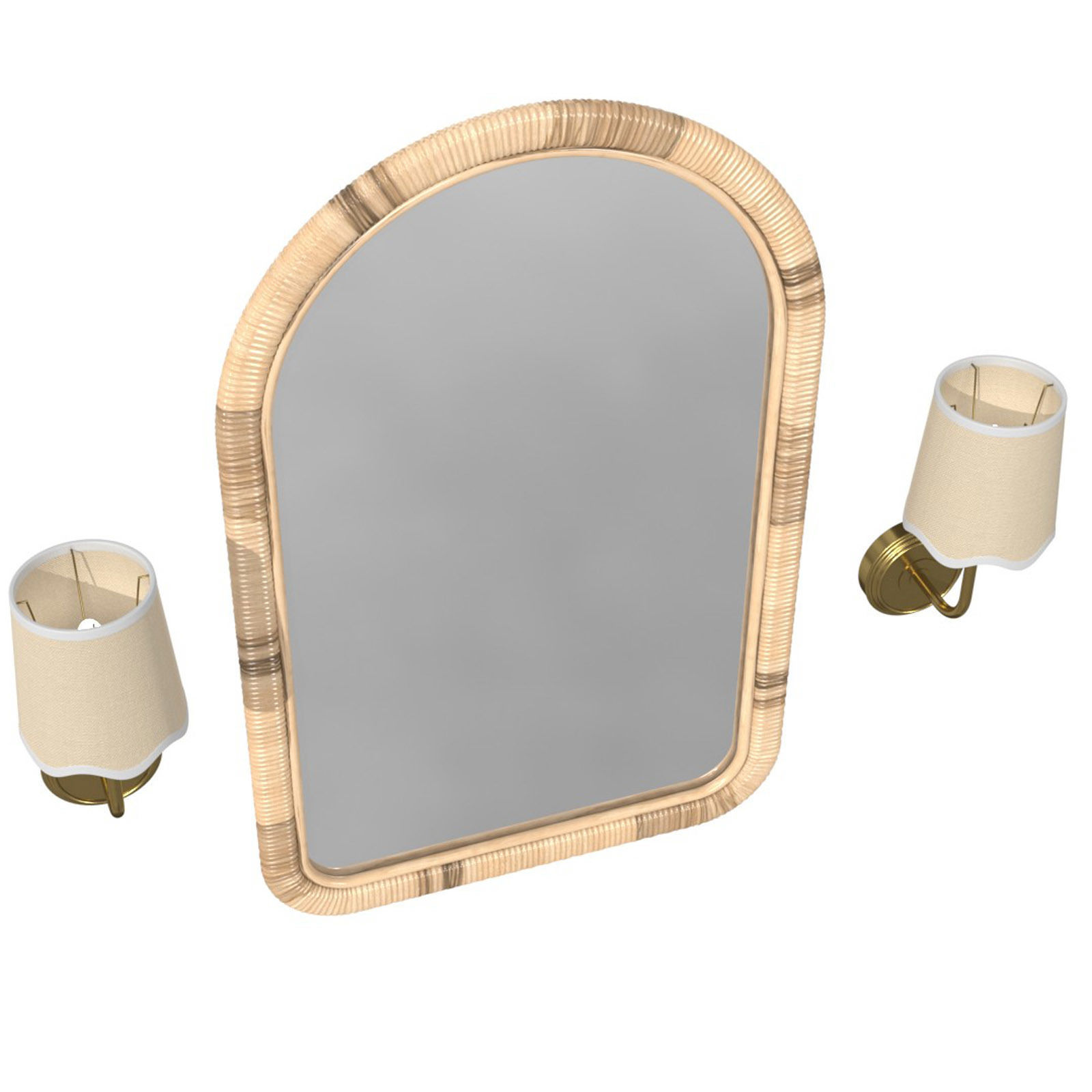 Regina Andrew Ariel Sconce cooper classics brienne wall mirror 3D model_2