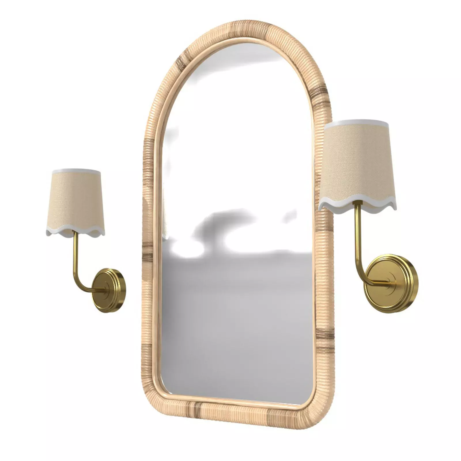 Regina Andrew Ariel Sconce cooper classics brienne wall mirror 3D model_0