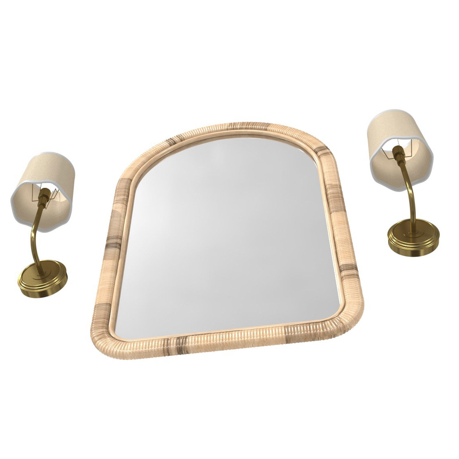 Regina Andrew Ariel Sconce cooper classics brienne wall mirror 3D model_11