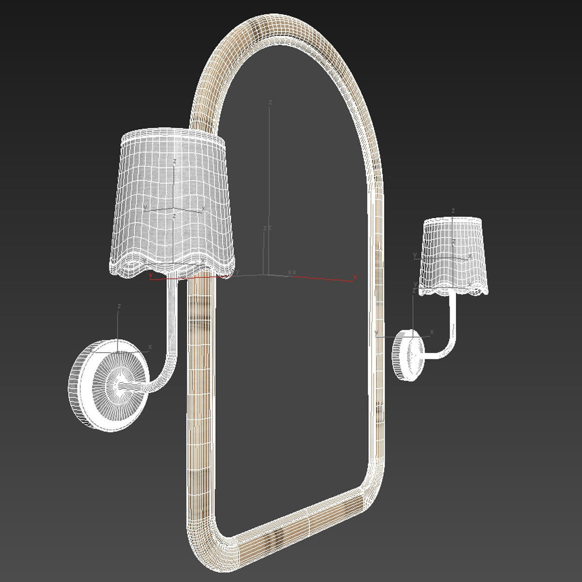 Regina Andrew Ariel Sconce cooper classics brienne wall mirror 3D model_3