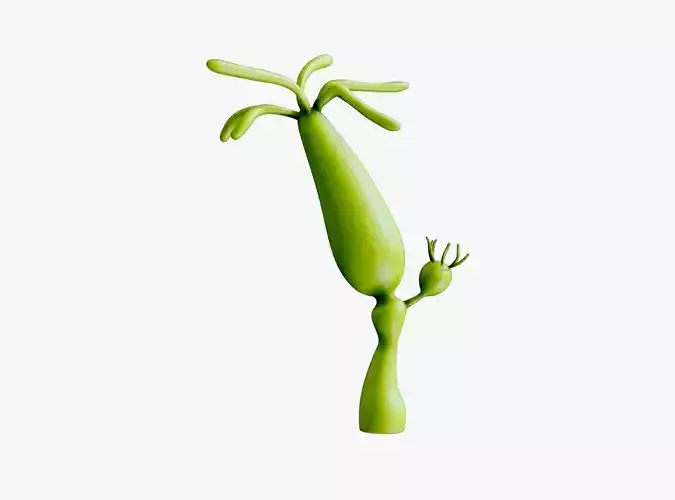 Hydra genus Low-poly 3D model