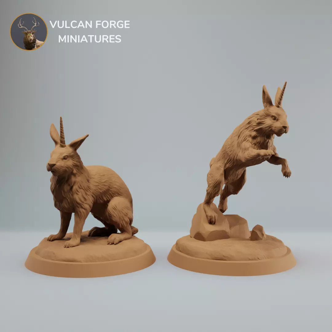 Almiraj Bunnycorn dnd mini Pre-Supported - Two variations 3D print model