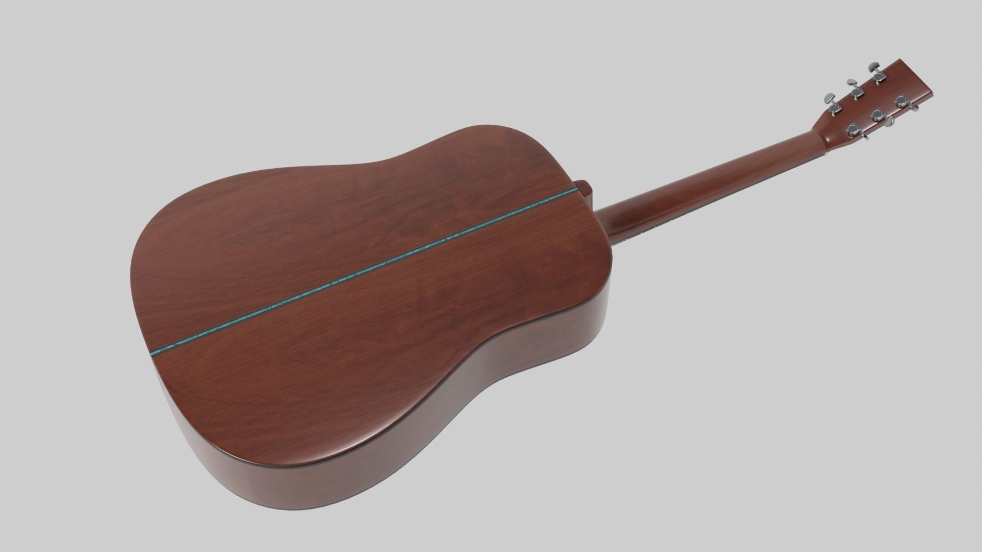 acoustic guitar 3D model_1