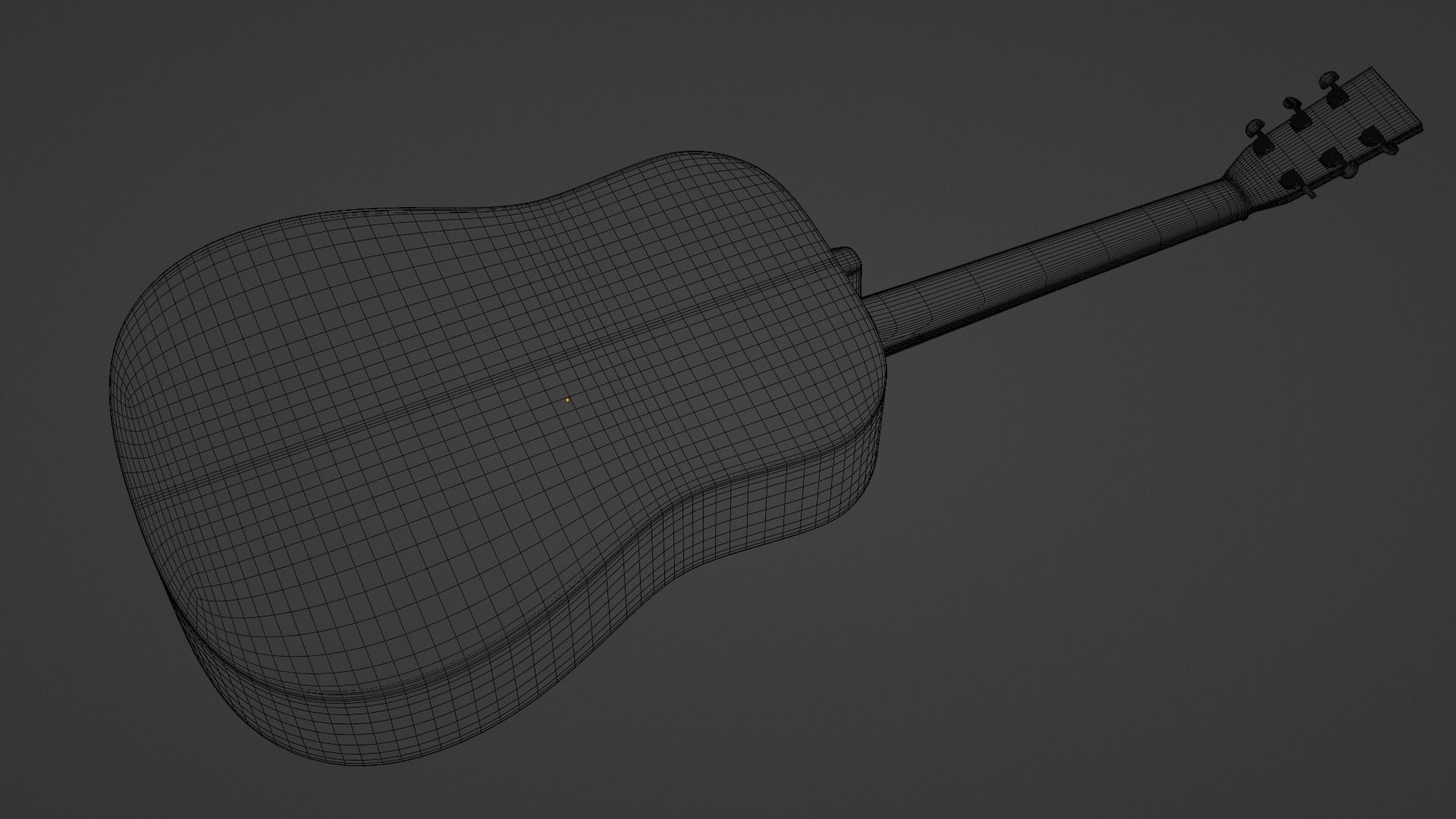 acoustic guitar 3D model_7