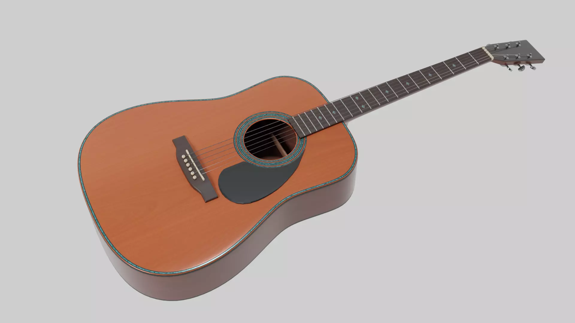 acoustic guitar 3D model_0