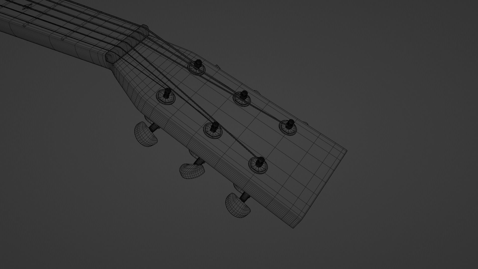 acoustic guitar 3D model_8