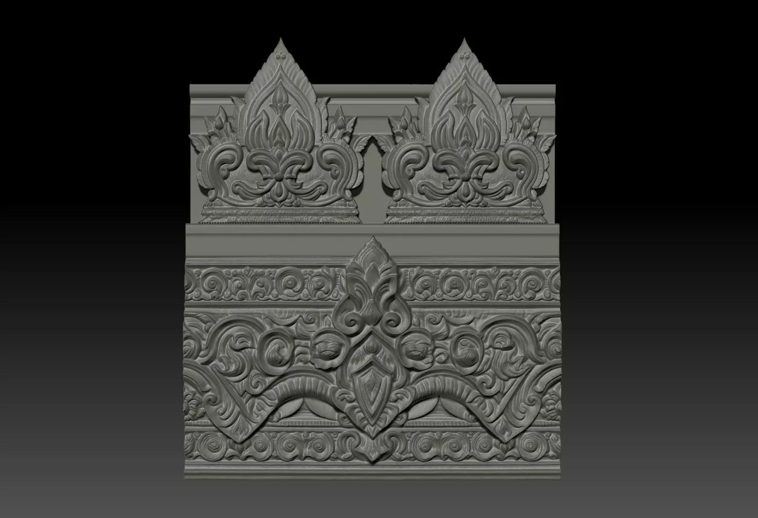 Asia Temple Wall 06 - 231010 3D print model_0