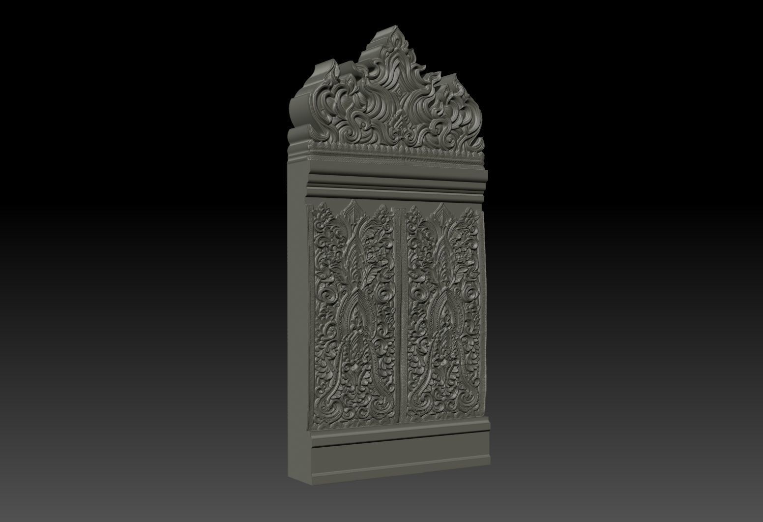 Asia Temple Wall 05 - 231010 3D print model_1