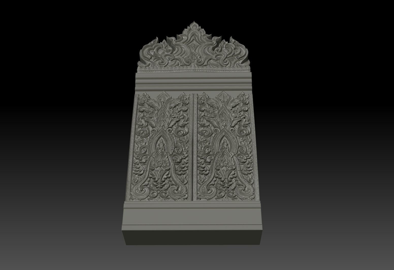 Asia Temple Wall 05 - 231010 3D print model_3