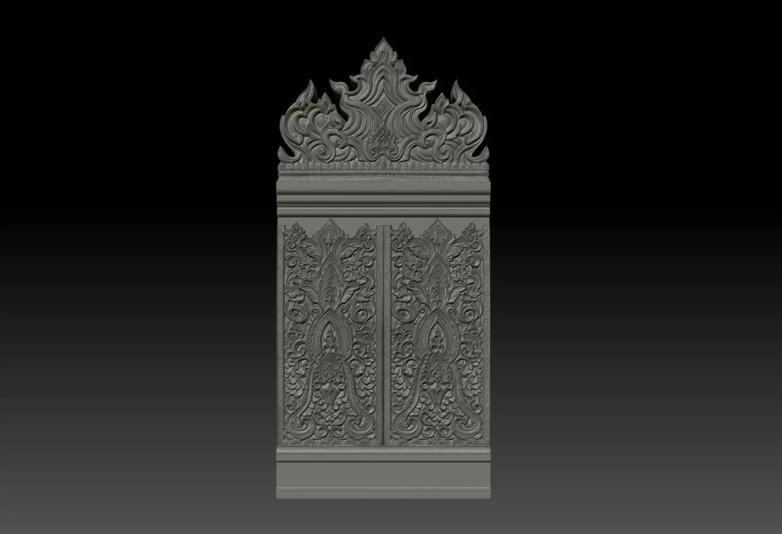 Asia Temple Wall 05 - 231010 3D print model_0