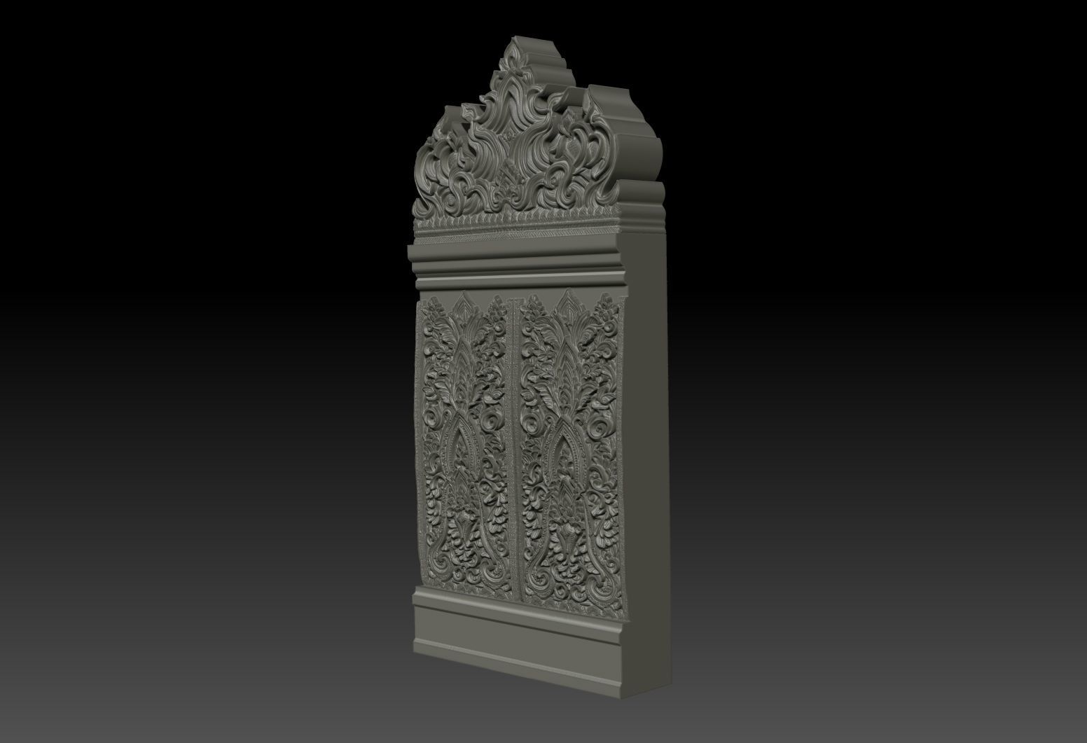 Asia Temple Wall 05 - 231010 3D print model_2