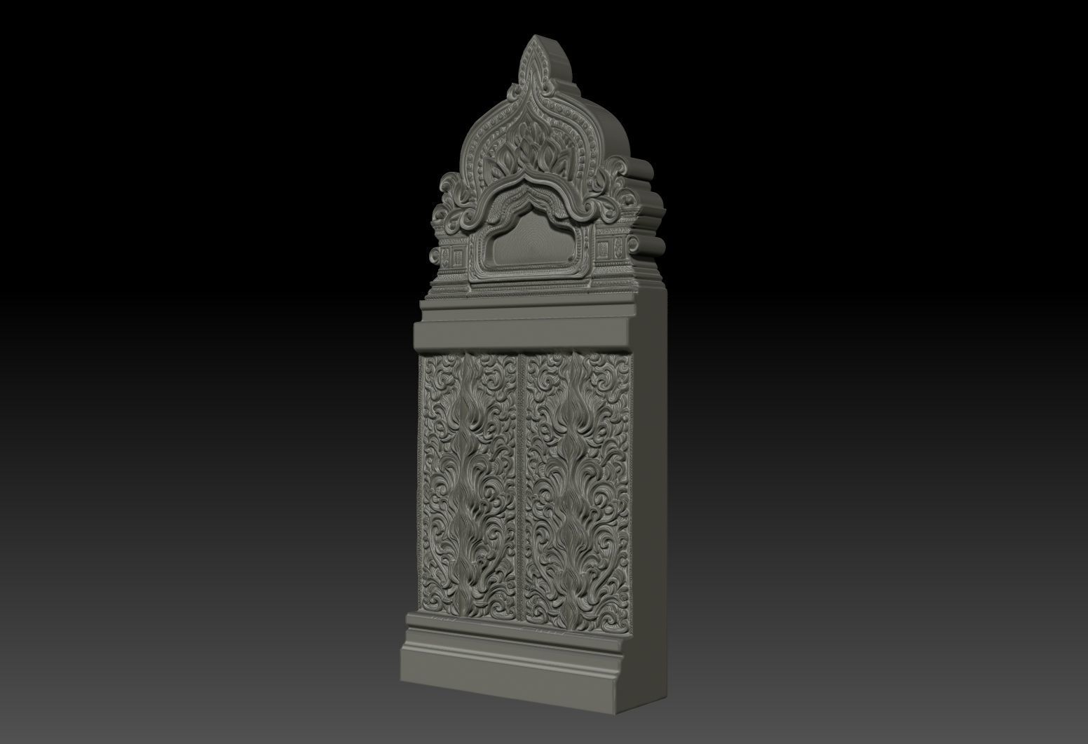 Asia Temple Wall 02 - 231010 3D print model_2