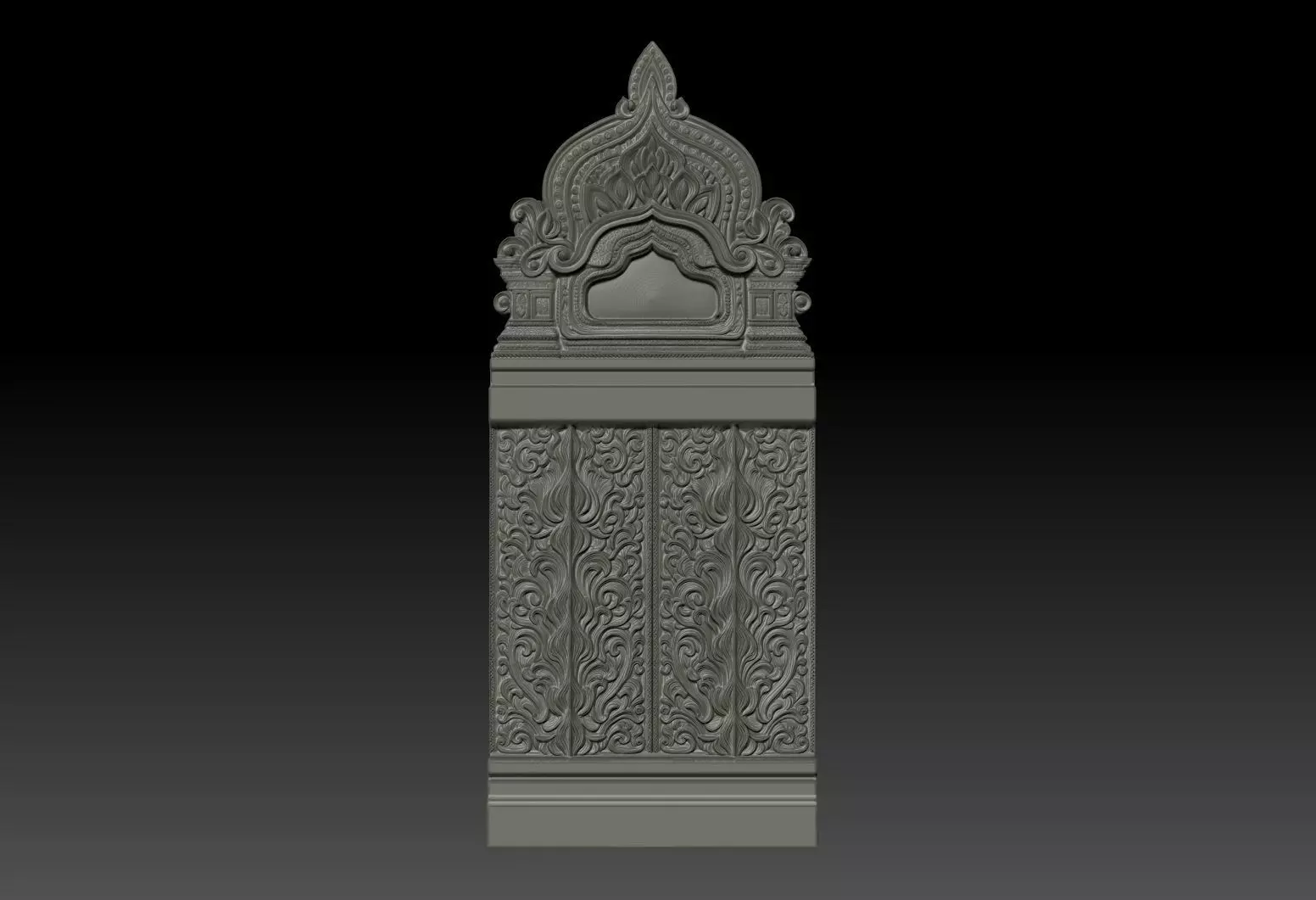 Asia Temple Wall 02 - 231010 3D print model_0