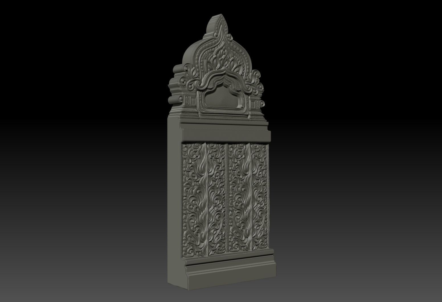 Asia Temple Wall 02 - 231010 3D print model_1