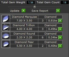 ring with color stones and tip 3D print model_1