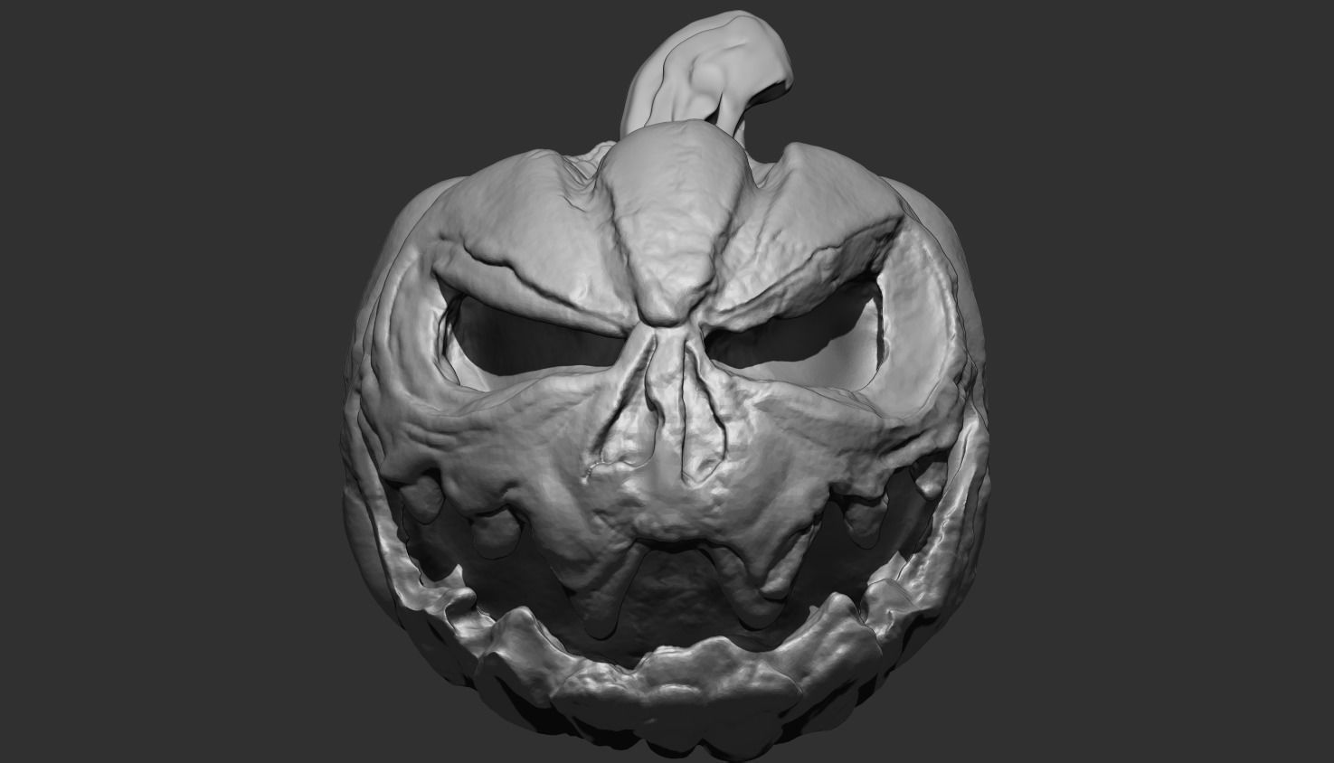 scary 3d pumpkin for 3d print for halloween 3D model 3D printable