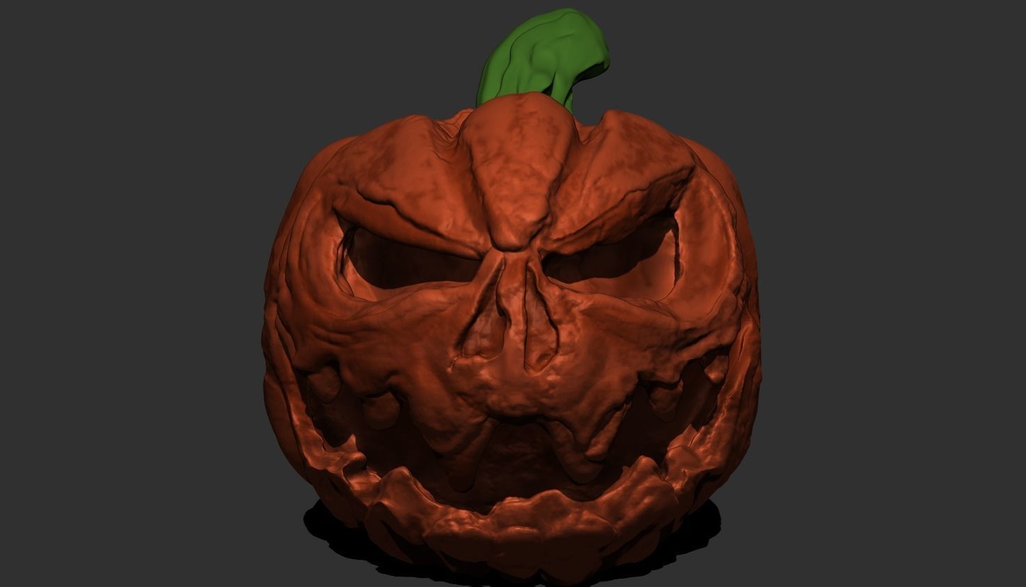 scary 3d pumpkin for 3d print for halloween 3D model 3D printable