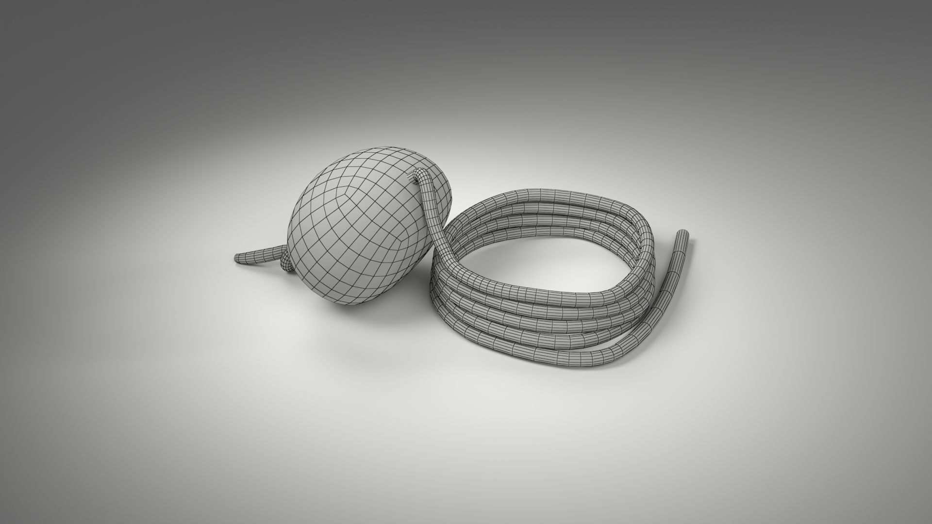 Conker Horse Chestnut - threaded on a string  Low-poly 3D model_10