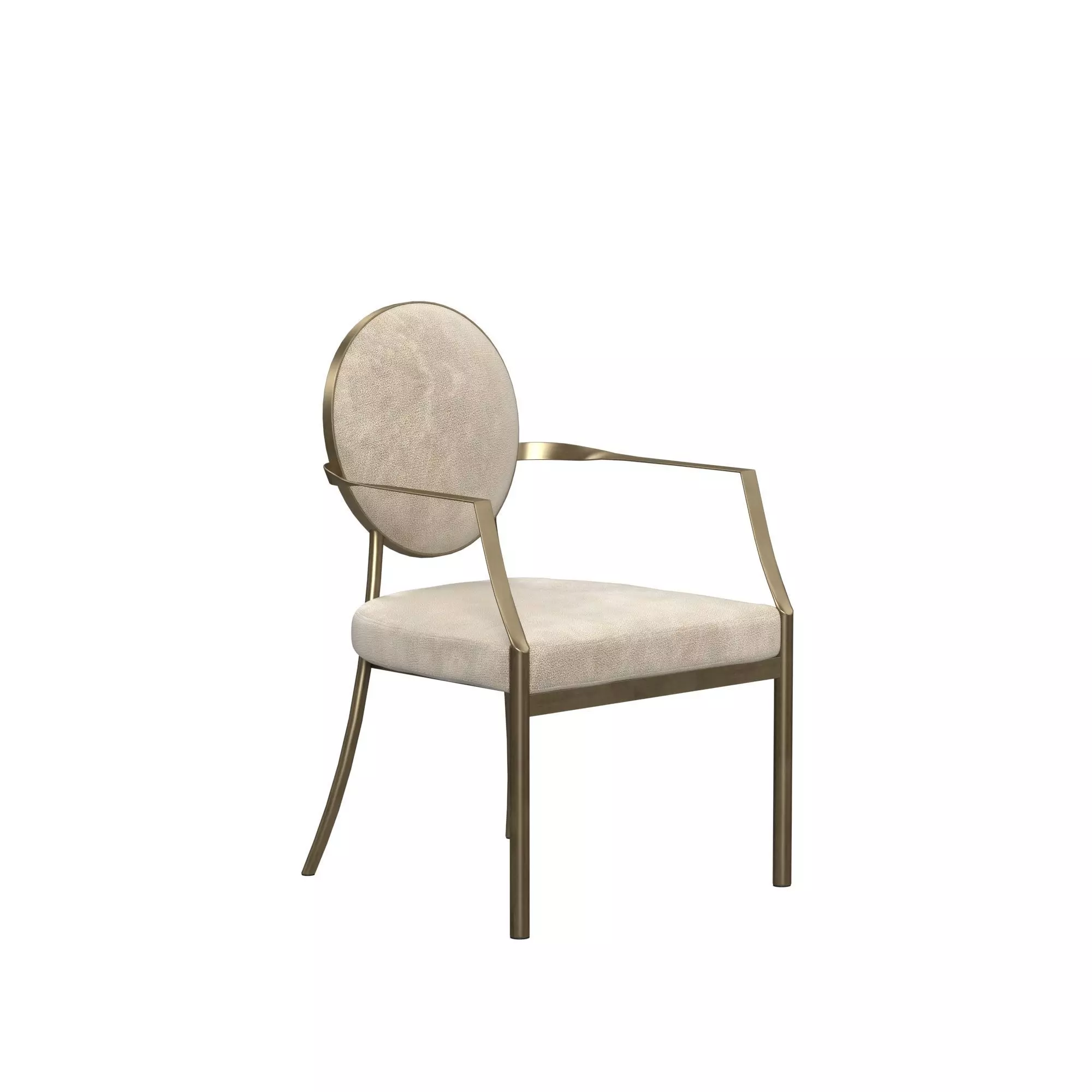 Silla De Comedor Scribe Con Brazos Con Acabado Low-poly 3D model