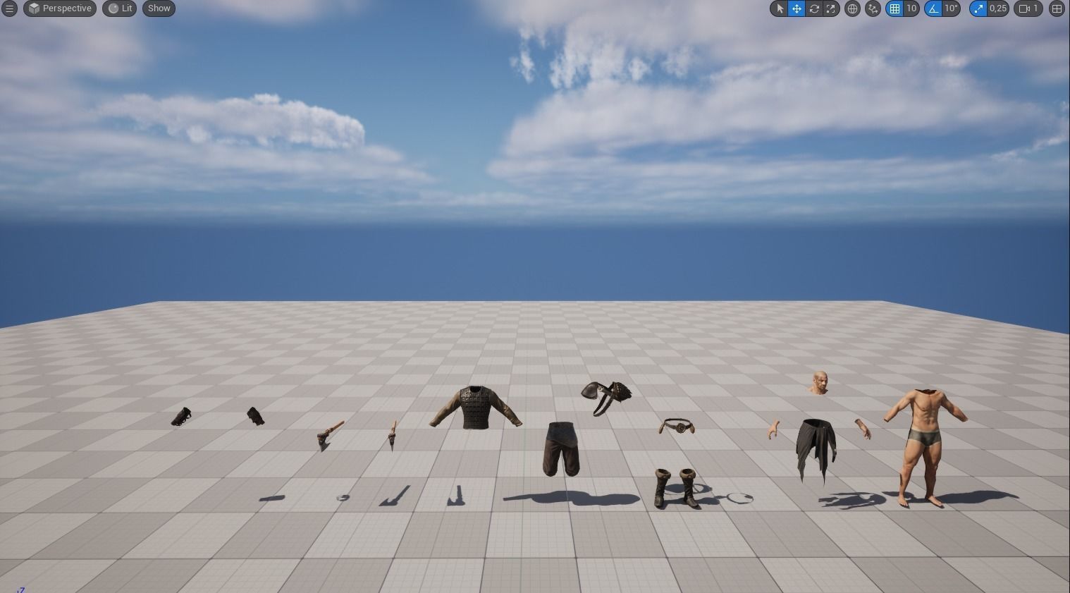 Viking 2 A pose Low-poly character redy for games Low-poly 3D model_14