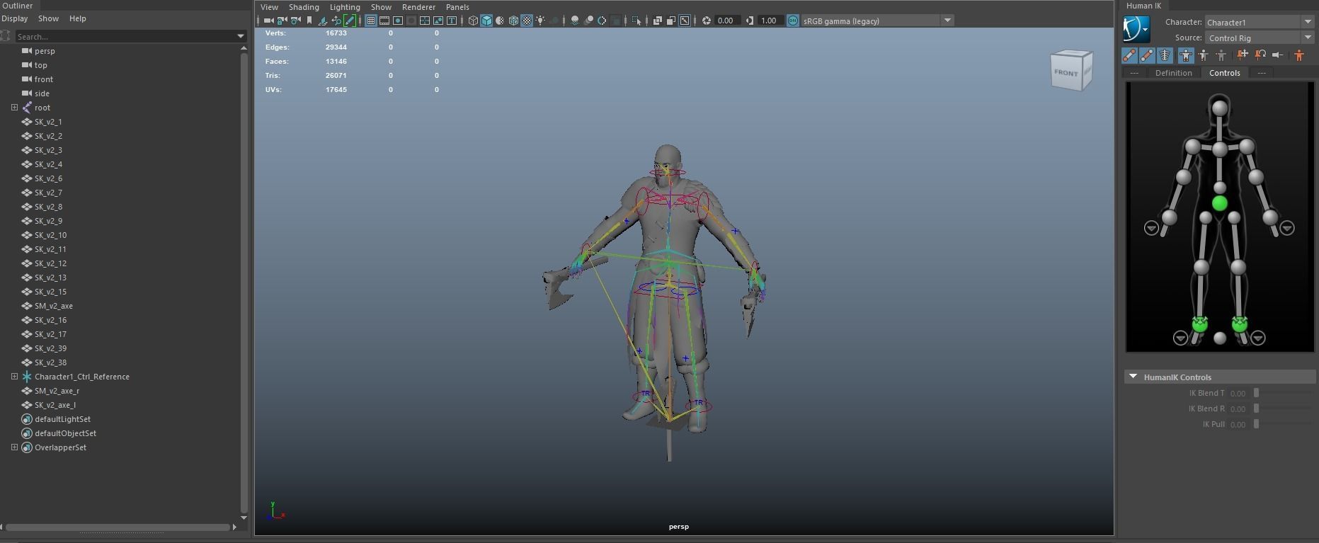 Viking 2 A pose Low-poly character redy for games Low-poly 3D model_18