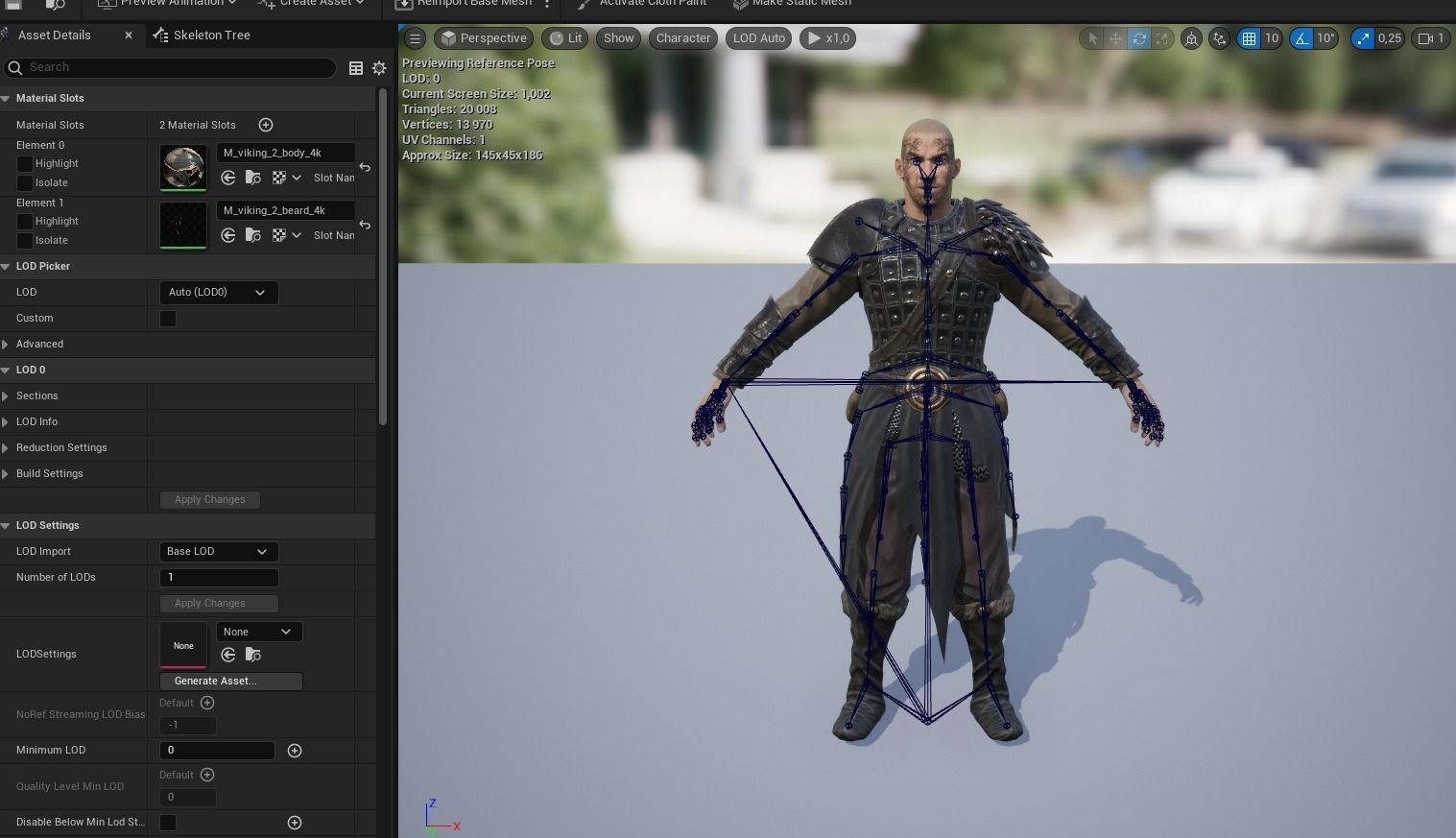 Viking 2 A pose Low-poly character redy for games Low-poly 3D model_16
