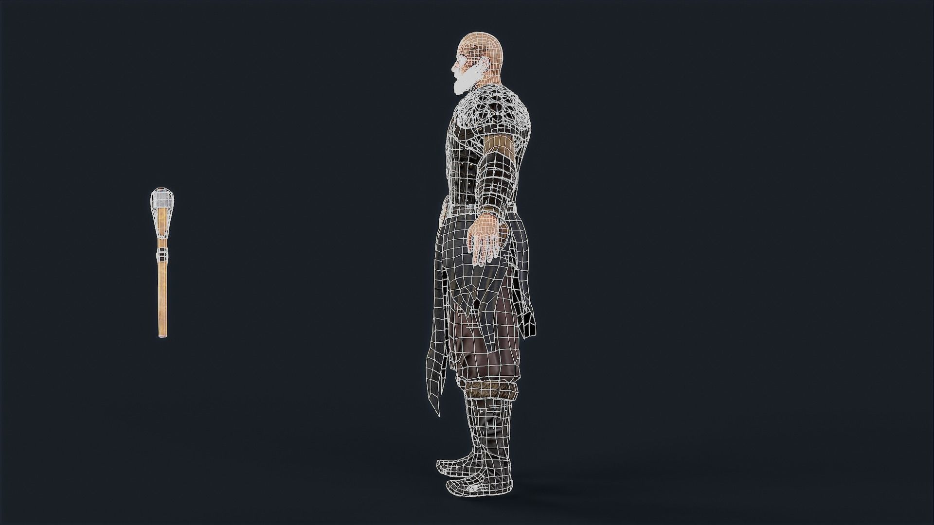 Viking 2 A pose Low-poly character redy for games Low-poly 3D model_10