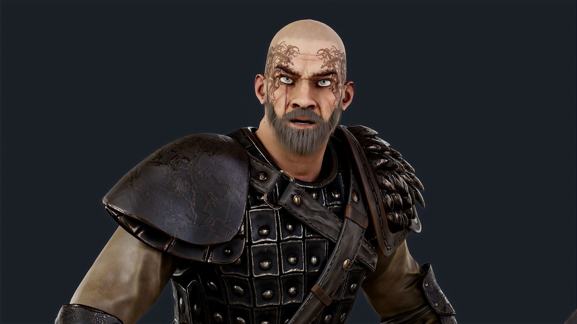 Viking 2 A pose Low-poly character redy for games Low-poly 3D model_20