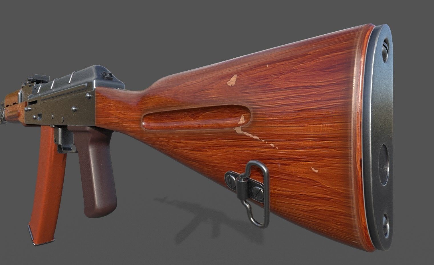 Ak 74 Low-poly 3D model_2