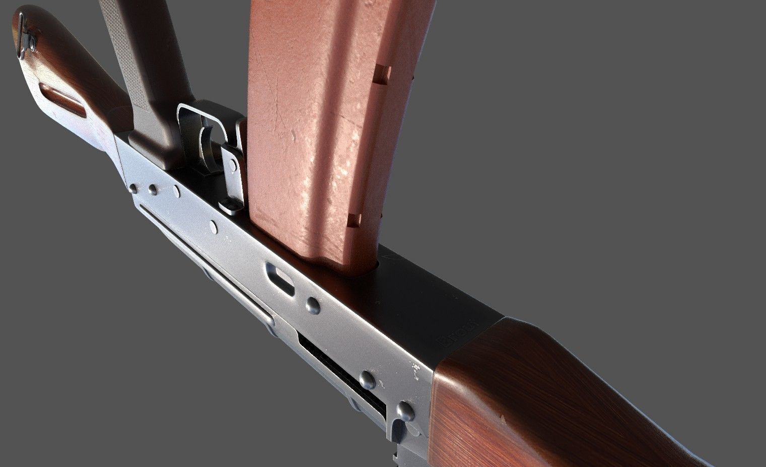 Ak 74 Low-poly 3D model_11