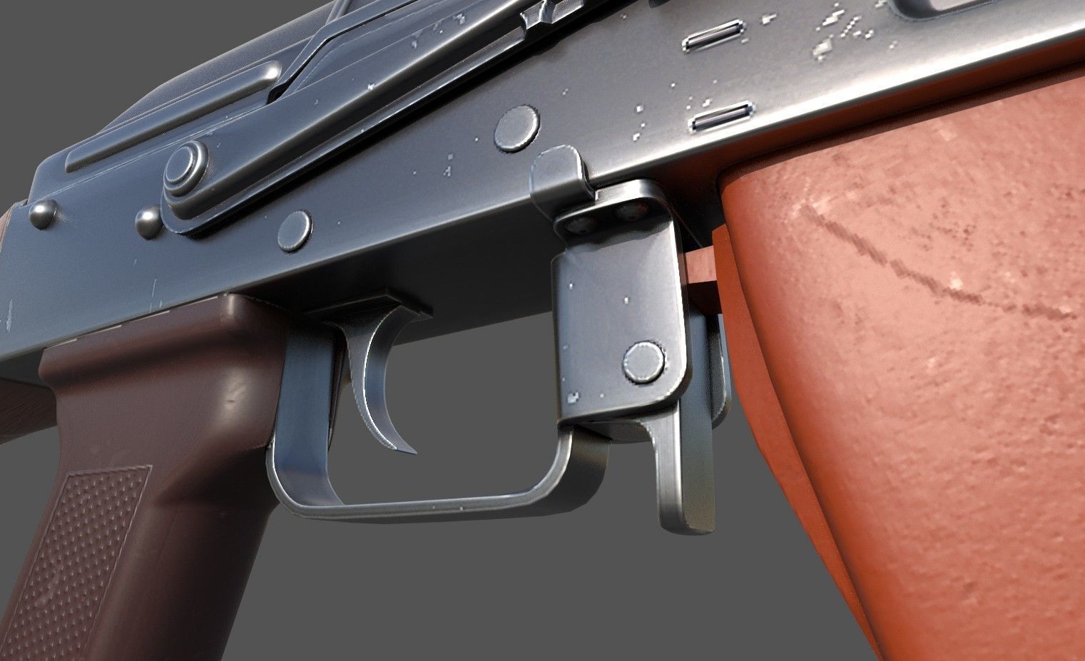 Ak 74 Low-poly 3D model_6