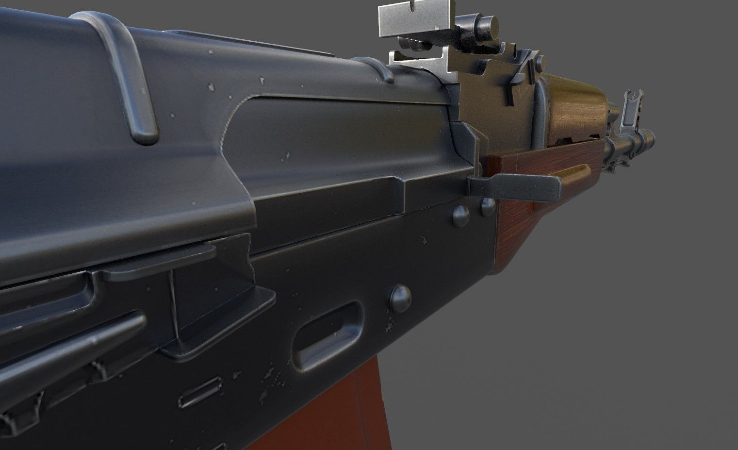 Ak 74 Low-poly 3D model_3
