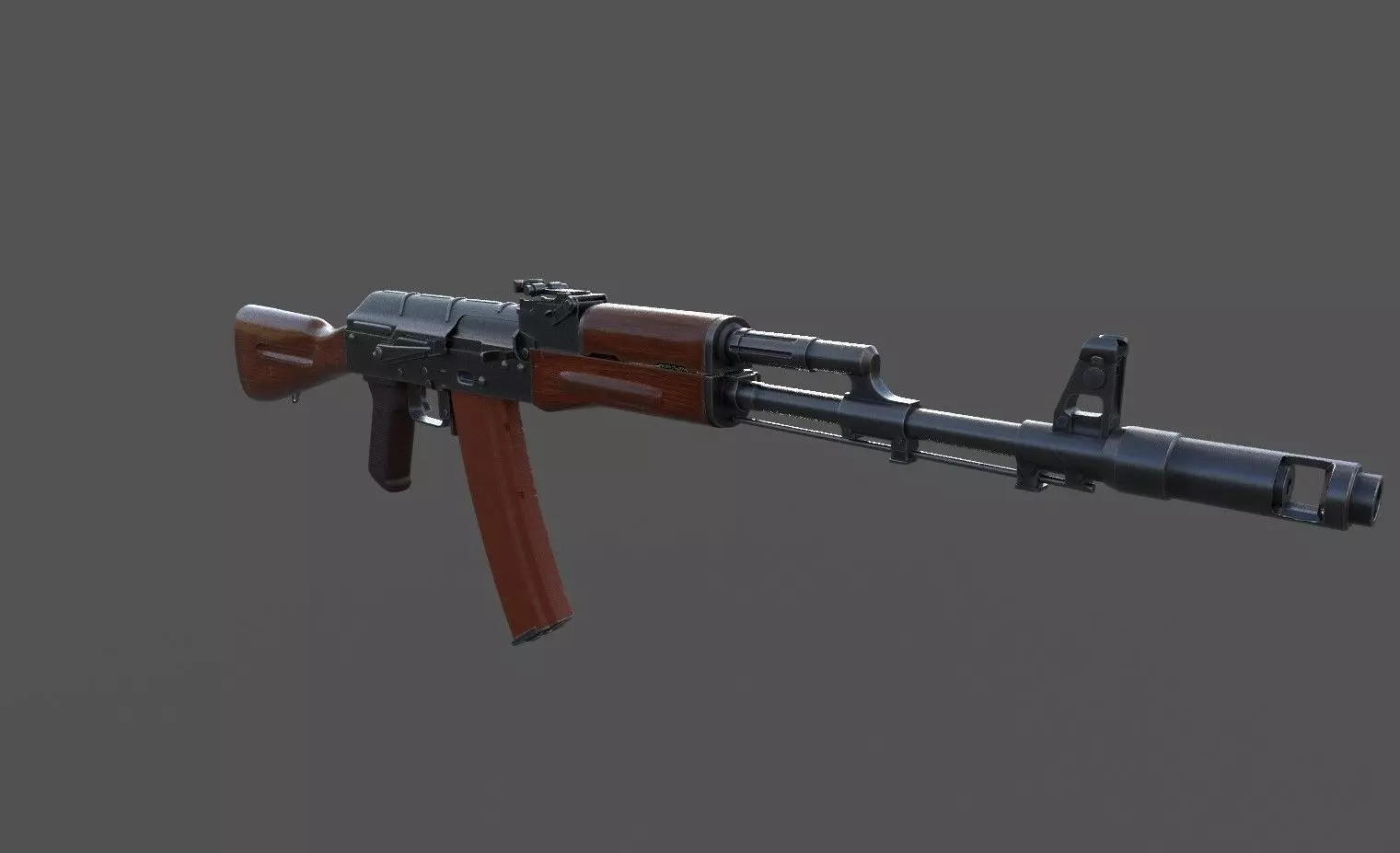 Ak 74 Low-poly 3D model_0