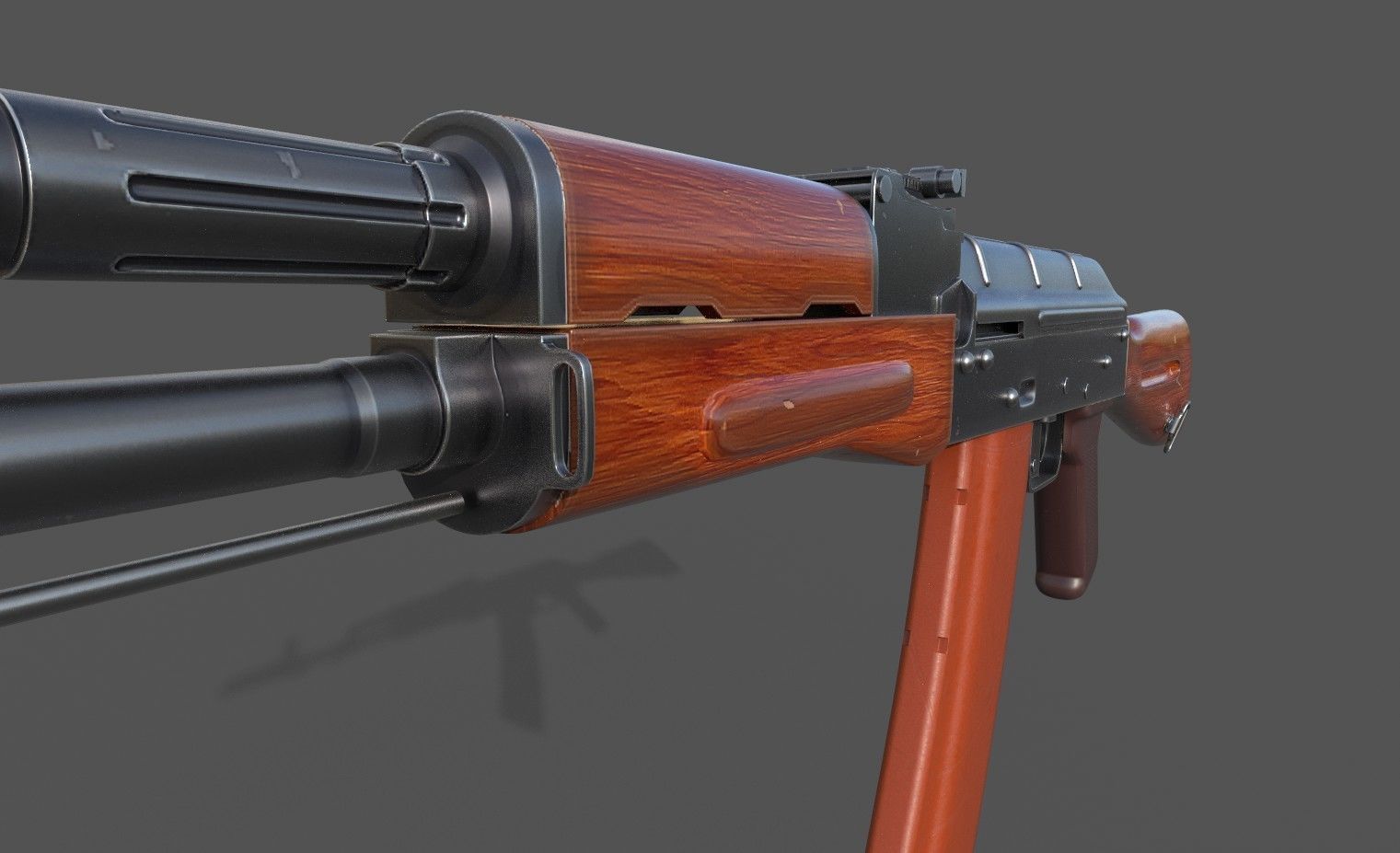 Ak 74 Low-poly 3D model_5