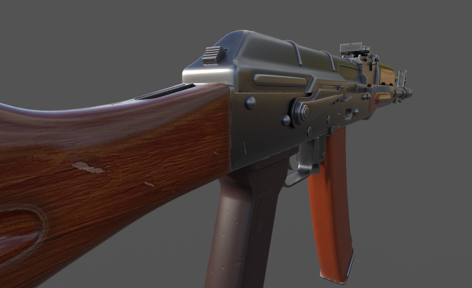 Ak 74 Low-poly 3D model_4