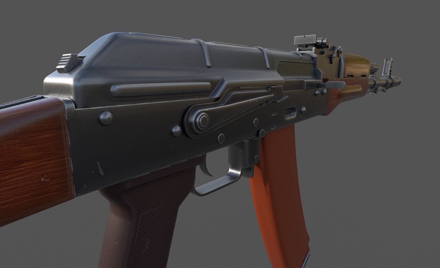 Ak 74 Low-poly 3D model_8