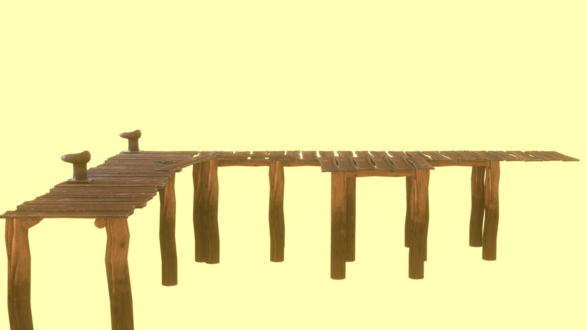 quai pirate Low-poly 3D model_1