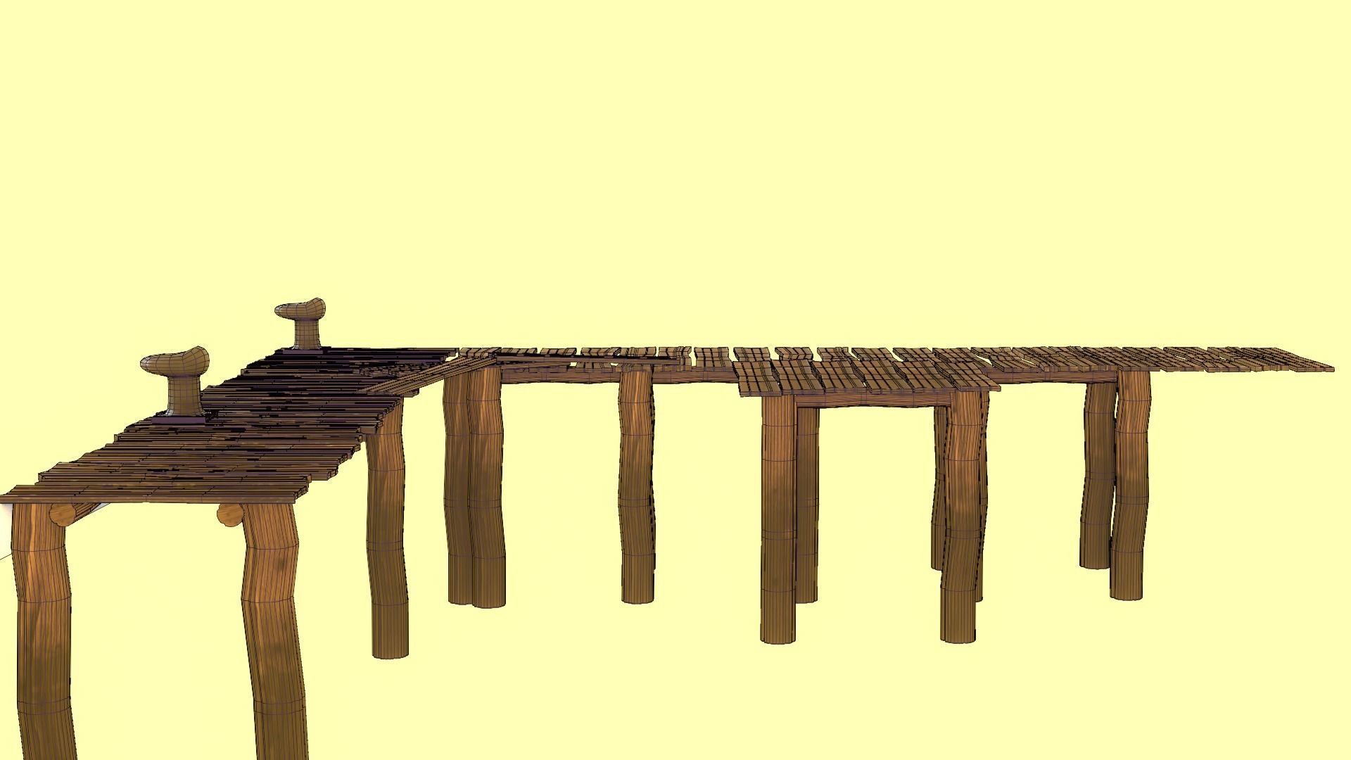 quai pirate Low-poly 3D model_2