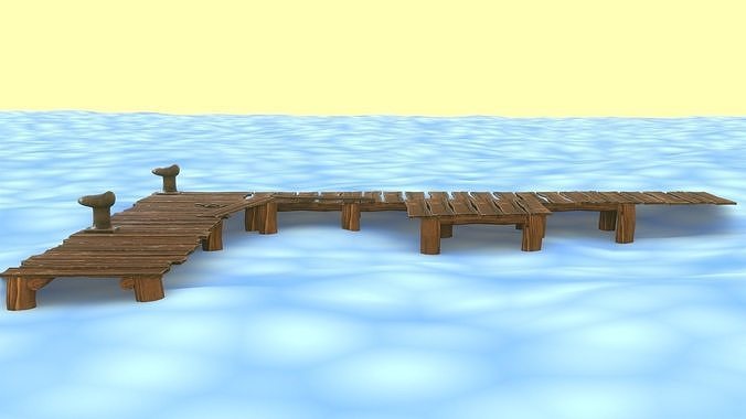 quai pirate Low-poly 3D model