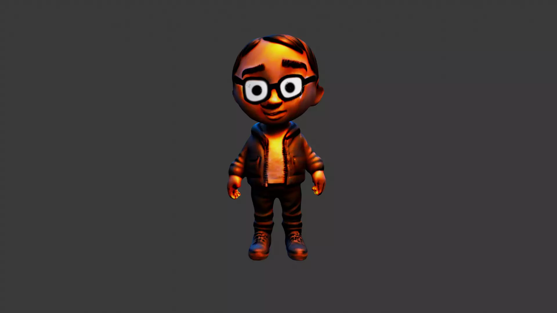 Cartoon Child Low-poly 3D model_0